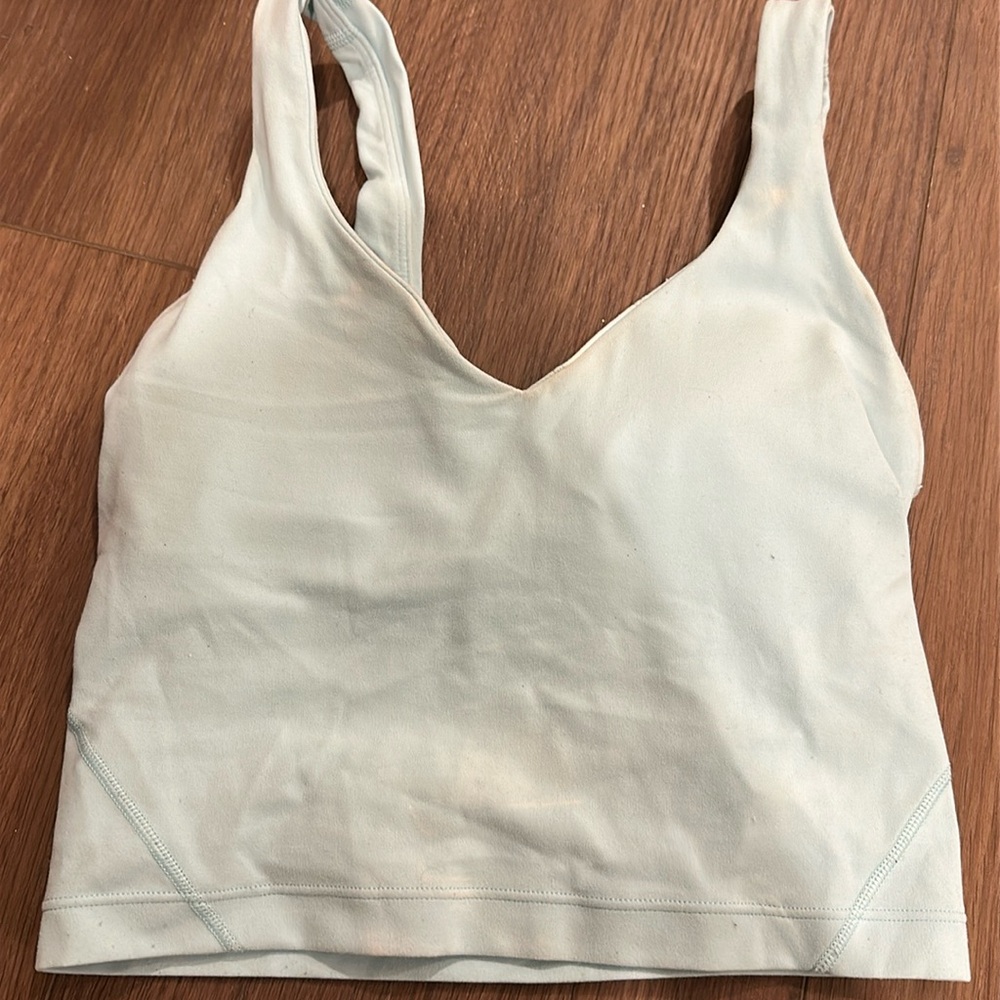 Teal lululemon align tank (description)